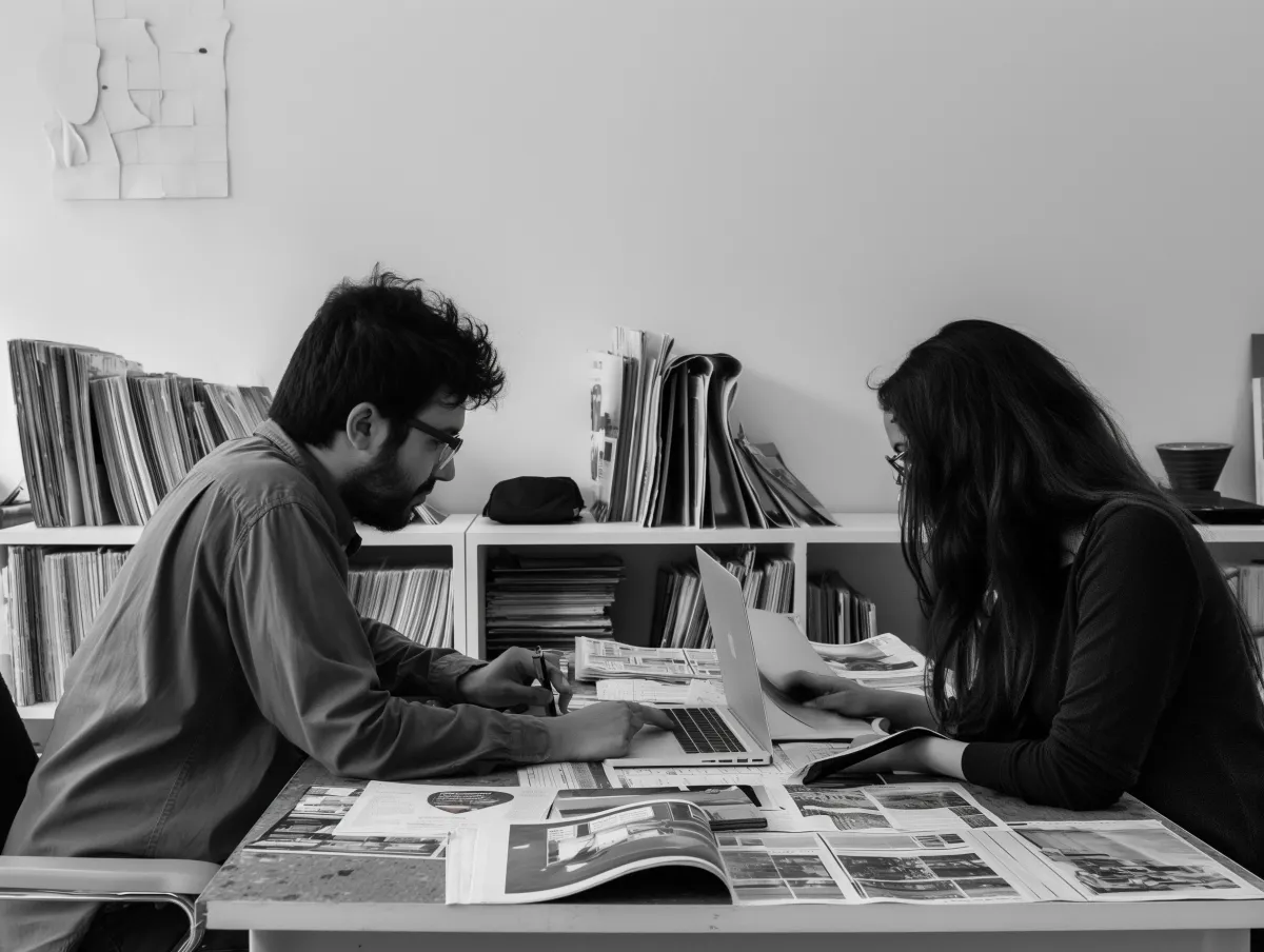 Team im kreativen Webdesign Prozess